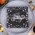 thumbnail image 1 of KAKOWELY 40 servilletas de papel desechables plateadas para fiestas de cumpleaños, decorativas, para cócteles y cenas., 1 of 4