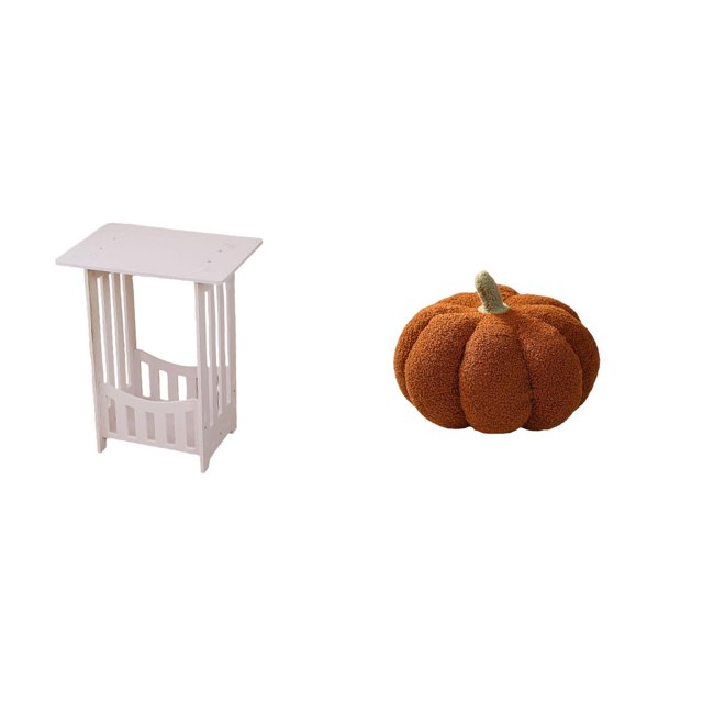 Juego Decorativo De Mesilla De Noche Portátil Y Almohada De Calabaza De Peluche Para Hoteles, Cafeterías, Salones, Balcones, Dormitorios, Pasillos, Salas De Estar Y Sofás.