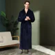 thumbnail image 4 of Otoño Invierno Coral polar de doble cara de felpa de longitud extendida ropa de dormir gruesa hombres mujeres Albornoz cálido acogedor ropa de hogar, 4 of 5