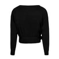 thumbnail image 3 of MSemis Women's Ballet Dance Front Knot Knitted Wrap Tops Sweater, 3 of 4
