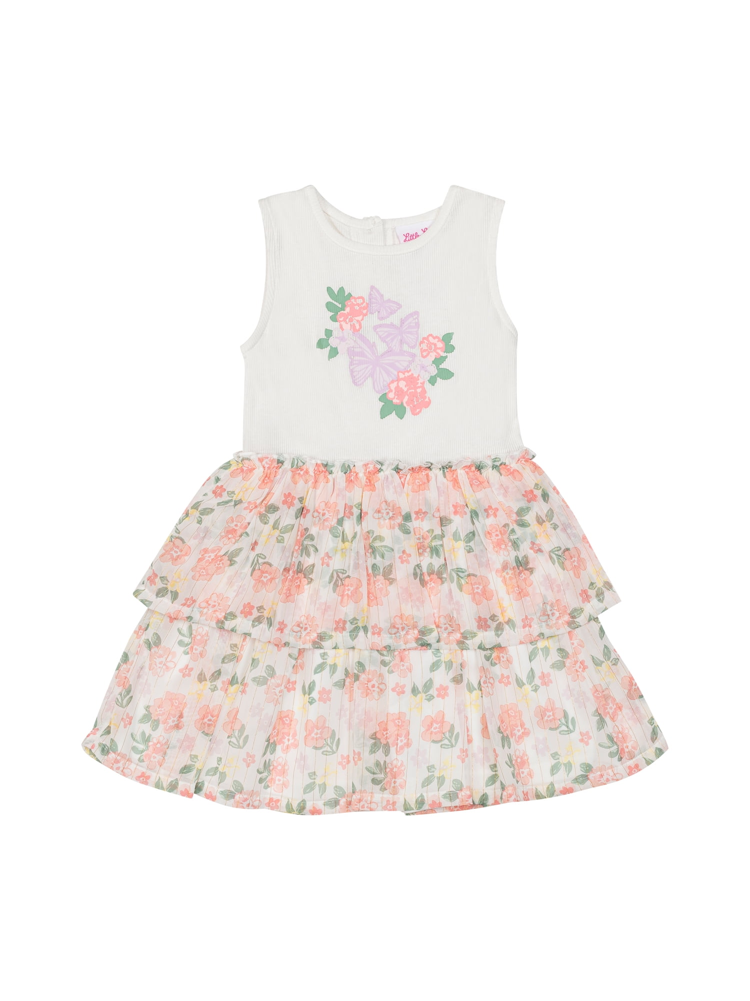 Little Lass Toddler Girl Dress and Jacket 2-Piece Set, Sizes 2T-4T