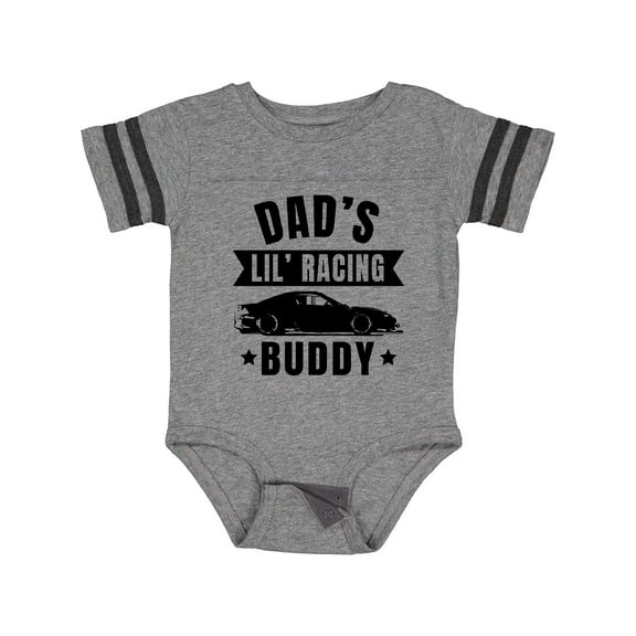 Inktastic Dads Lil Racing Buddy Boys or Girls Baby Bodysuit