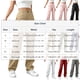 thumbnail image 4 of TaTaai Women's Cargo Hiking Pants Stretchy Waist Button Zipper Pockets Long Pants Outdoor Work Casual Soft Non See Through Tummy Control Athletic Gym Gift, 4 of 8