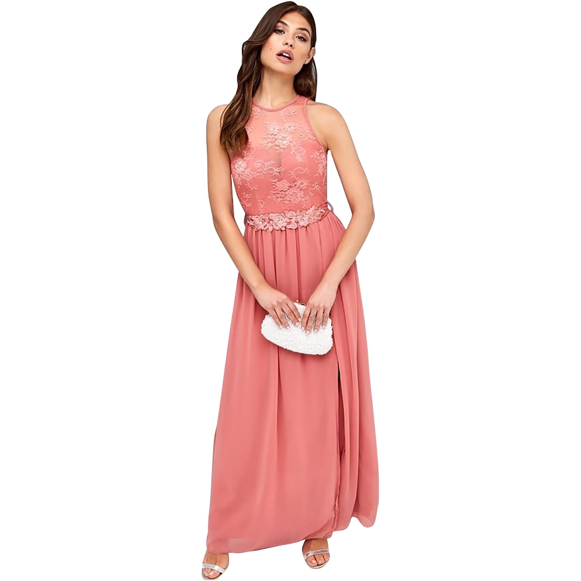 little mistress rose lace maxi dress