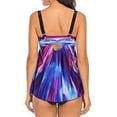 thumbnail image 5 of TIHLMK Plus Size Women's Print Tankini Swimsuit with Padded Bra – Stretchy Nylon Spandex Blend, Retro Modest Coverage for Beach, Pool, Vacation | Comfortable & Breathable​​, 5 of 6