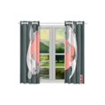 thumbnail image 3 of CADecor Japanese Koi Fish Window Treatment Panel Curtains Window Curtain Kitchen Curtain,Two Piece 26x39 Inches, 3 of 4