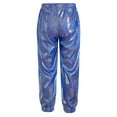 thumbnail image 2 of Sinleey Kids Girls Boys Glittery Metallic Harem Pants Hip Hop Latin Streets Casual Sweatpants Tighten Blue 130, 2 of 6