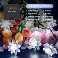 thumbnail image 3 of Solar String Flower Lights Outdoor 16ft 20 LED Cool WhiteFairy Lights with 8 Lighting Modes, Waterproof Solar Lights Outdoor for Garden Yard Porch Christmas Wedding Party Xmas Tree Decoration, 3 of 5