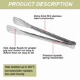 thumbnail image 2 of Kitchen Bbq Tong Set For Cooking Stainless Steel Serving Tongs 2Pcs, 2 of 6
