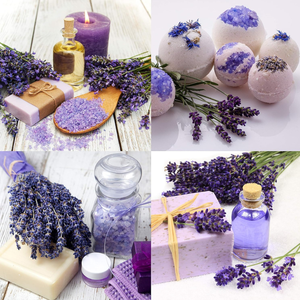 Lavender Flowers Organic Dried Buds 16 oz (453g) Imported From France for Culinary or Sachet Bags, 16oz Bulk