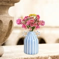 thumbnail image 5 of Decorative flower vase made of ceramic with stripes, abstract vase, simple modern porcelain vase, flower arrangement for decorating the living room, bedroom, office, restaurant, cafe, 5 of 5