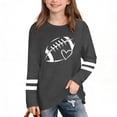 thumbnail image 2 of Babcutegg Boys and Girls Long Sleeve Printed T-Shirt – Casual Round Neck Cotton Top with Rugby-Inspired Graphic Design for Everyday Wear Gray Size 5-6, 2 of 7