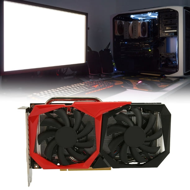 Computer Graphics Card, 6G GDDR6 192bit Double Fans 4K HDR Graphics