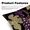 thumbnail image 2 of Grape Velvet Throw Pillow Covers Set of 2 - 16x16, 18x18, 20x20 Inches - Unique Patterns - Bed Pillow Inserts Included for Various Occasions, 2 of 6