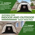 thumbnail image 7 of 10x7ft Golf Practice Net with Tri-Turf Mat - Heavy-Duty Backyard Driving & Indoor Hitting Aid, Swing Training System with Target, Balls, Tee, Bag - Portable Golf Net for Men & Facility Use, 7 of 7