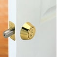 thumbnail image 3 of Design House Pro Deadbolt Double 2-Way Cylinder Deadbolt with Latch, Polished Brass, 3 of 12