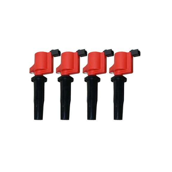 Set of 4 Red Ignition Coil Compatible with 2005-2008 Ford Escape 2.3L Replacement for FD505