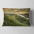 thumbnail image 2 of Designart Road along the Nemunas in Green - Landscape Printed Throw Pillow - 12x20, 2 of 5