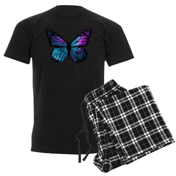 CafePress - Galactic Butterfly Pajamas - Men's Dark Loose Fit Cotton Pajama Set