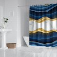 thumbnail image 2 of Blue Marble Gold Wave Pattern Shower Curtain 84"x72" ,Bathroom Decorative Shower Curtains Set with 12 Hooks,Modern Waterproof Washable Shower Curtain, 2 of 6