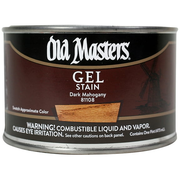30-Pack of 1 pt Old Masters 81108 Old Masters Dark Mahogany Oil-Based Gel Stain
