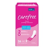 Carefree Panty Liners for Women, Extra Long, Wrapped, Unscented (36 Count)