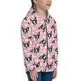 thumbnail image 5 of Picia French Bulldog for Boys Fashion Full-zip Hoodies & Sweatshirts with Kangaroo Pocket,Zip-up Hooded Sweatshirt for Kid, Moisture Wicking & Breathable-Small, 5 of 6