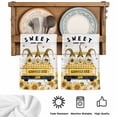 thumbnail image 5 of Gnomes Sunflowers Kitchen Towels Set of 2, Country Yellow Floral Bees Farmhouse Wooden Absorbent Dish Towels for Kitchen, Microfiber Hand Towel, Quick Drying Tea Towel for Cleaning Dishcloths, 5 of 7