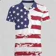 thumbnail image 2 of Bainana Boys Short Sleeve Shirts Star Striped Print Casual Button Tops Big Kids Summer Shirts, 2 of 4