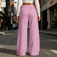 thumbnail image 6 of LEAVINGSUO Wide Leg Sweatpants for Women Solid Color Sweatpants With Pockets Long Pants For Home And Outdoor Sports Pink S, 6 of 8