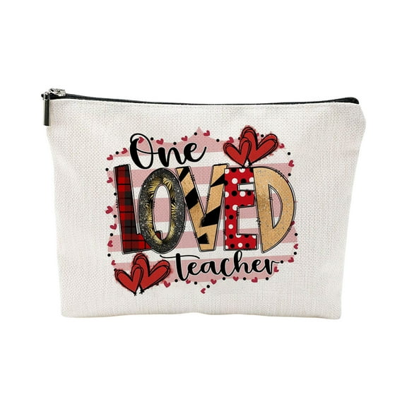 Makeup Bag 2025 Makeup Cosmetics Bag Skin Care Make up Little Items Pouch for Purse Zipper Pouch Travel Toiletry Bag Travel Accessories Gift for Women Teacher