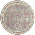 thumbnail image 1 of homeroots home decor 385726 5’ Round Gray Distressed Ornamental Area Rug, 1 of 1