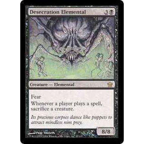 MtG Fifth Dawn Rare Desecration Elemental #45