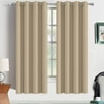thumbnail image 6 of Blackout Curtains 54 Inch Long 2 Panels for Bedroom Living Room Solid Room Darkening Thermal Insulated Soundproof Energy Saving Grommet Top Window Treatment Drapes,52x54, 2 Set-Style 4, 6 of 6