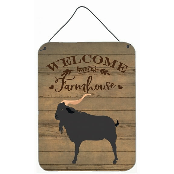 Caroline's Treasures CK6826DS1216 Verata Goat Welcome Wall or Door Hanging Prints, 12x16, multicolor