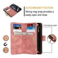 thumbnail image 3 of for iPhone 7 / iPhone 8 / iPhone SE 2022 & 2020 Wallet Case for Women Girls, RFID Blocking Credit Card Slots PU Leather Purse Case with Crossbody Strap Wristlet Magnetic Folio Stand Cover, Rosegold, 3 of 9