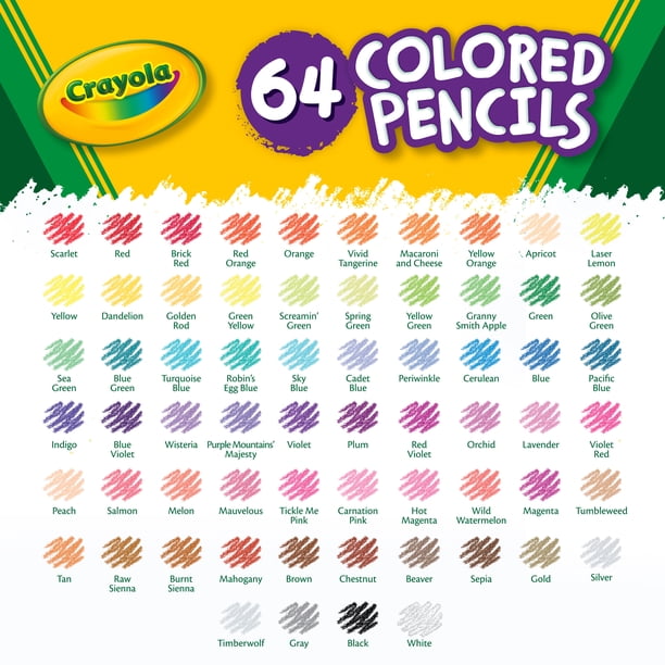 Crayola Colored Pencil Set, 64-Colors - Walmart Business Supplies