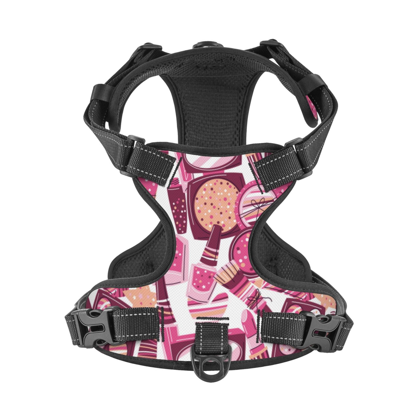 Kdxio Cute Girl Print No Pull Dog Harness Adjustable Reflective Oxford Easy Control Medium Large Dog Harness for Training and Everyday-Small