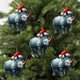 thumbnail image 5 of Adornos navideños colgantes de acrílico de Animals World, adornos para árbol de Navidad para interiores, exteriores, coches, casas, ventanas, patios y césped (Rinoceronte), 5 of 7