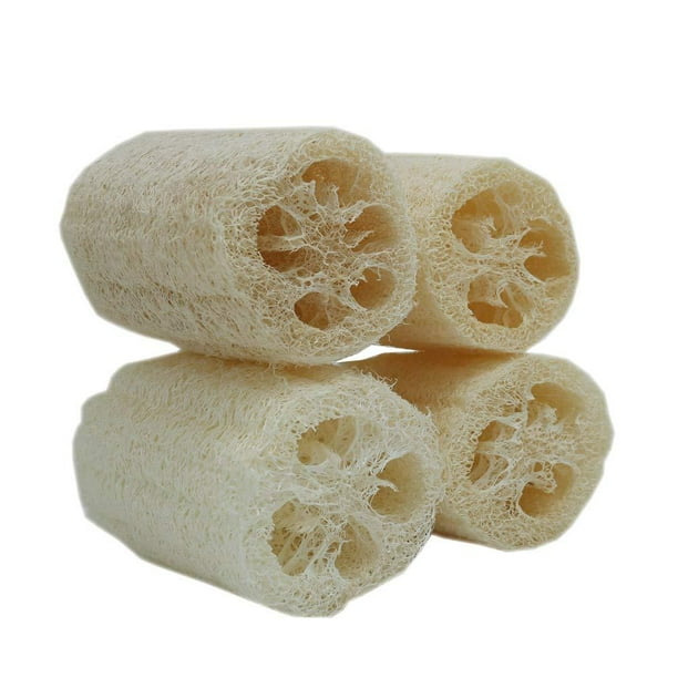 4" Natural Loofah Exfoliating Body Sponge Scrubber for Skin Care in
