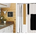 thumbnail image 3 of Abstract Modern Camper RV Shower Curtain for Travel Trailer Bathroom, Beige Camping Small Narrow Shorter Fabric Shower Curtains Set, Happy Camp Outdoor Decor Accessories with Hooks 47X 64 Inch, 3 of 6