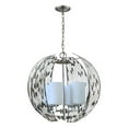thumbnail image 1 of 4 Light Contemporary Chandelier, Brushed Nickel, 1 of 1