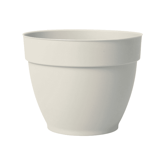 Jacinto Recycled Plastic Planter, 15 inch Opening Diameter, Cream Color
