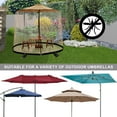 thumbnail image 6 of Topchances 7-10 ft Patio Umbrella Mosquito Net, Polyester Mesh Net Screen, Adjustable Universal Canopy Net with Sandbags and Zipper Door for Outdoor Umbrellas and Patio Tables (Brown), 6 of 7