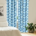 thumbnail image 2 of Ambesonne Flower Window Curtains, Soft Blue Orchid Blossoms, Each 28" W x 95" L, Pale Blue Blue and White, 2 of 4