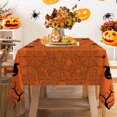 thumbnail image 3 of Halloween Tablecloth 60x84 Inches Rectangle - Orange Halloween Table Decorations - Water Resistant Spider Web Halloween Table Cloth, Scary Halloween Table Decor for Party, 3 of 6