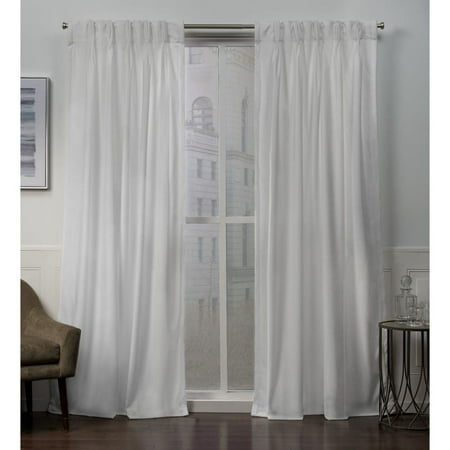 Exclusive Home Velvet Heavyweight Pinch Pleat Curtain Panel Pair