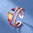 thumbnail image 3 of Up to 65% Off Micro Set Zircon Rainbow Crown Ring Adjustable Ring Necklace Rings Earring Jewelry on Clearance, 3 of 5