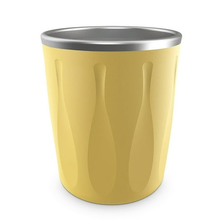 

Nitouy Portable Beverage Wine Tea Mug Double Layer Stainless Steel Silicone Cold Water Drinks Mugs Drinkware Supplies for Home Travel Outdoor Camping (Yellow)