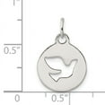 thumbnail image 3 of Sterling Silver Circle w/Dove Charm Pendant, 3 of 4